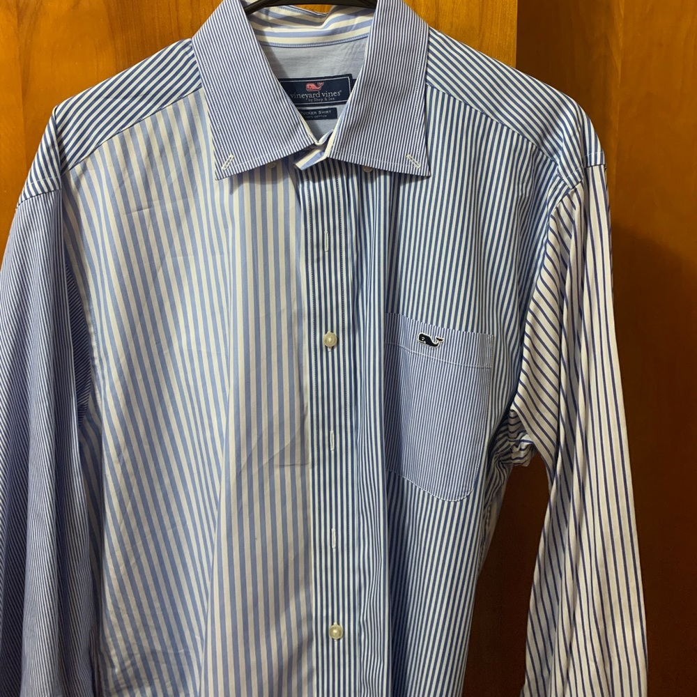Vineyard Vines Patchwork Strip Collared Shirt - image 1